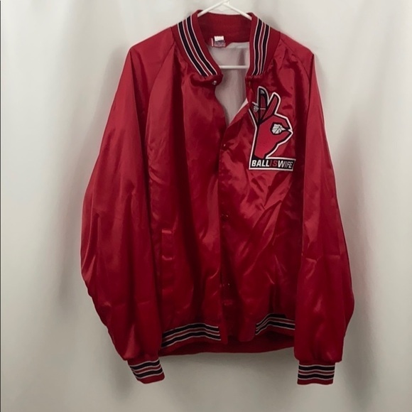 Ball Is Wife Red Womens XL Button Up Jacket - Picture 11 of 11